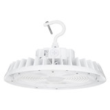 200W LED UFO High Bay Fixture 120-347V 0-10V Dimmable Selectable Color Temperature Black Finish Replacement
