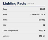 Replacement for LED5.5PB2GX7H835BF (for OSRAM SYLVANIA) and others