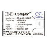AMPS: 3.6 - VOLTS: 3.7