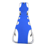 Folding Stretcher with Wheels Blue Oxford Weave Fabric