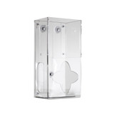 Vertical Two-Bin Small Clear Kimwipe Dispenser Magnet Mount Replacement