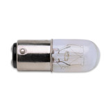 AMPS: 0.045 - BASE: BA15D  DOUBLE CONTACT BAYONET 15MM DIAMETER - BULBSHAPE: T6 - LIFE: 3000 - MOLIN: 1.38 - VOLTS: 110 - WATTS: 5