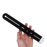 BASE: G10Q-4   4-PIN BASE.  IN A SQUARE - BULBFINISH: BLACK LIGHT - BULBSHAPE: T6 - MOLIN: 12.50 - WATTS: 40