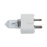AMPS: 100 - BASE: GY9.5 / GZ9.5  2-PIN PREFOCUS - BULBFINISH: CLEAR - BULBSHAPE: T4 - LIFE: 300 - LUMENS: 4350 - MOLIN: 2.50 - VOLTS: 22 - WATTS: 220