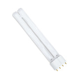 AMPS: 0.310 - BASE: 2G11       4-PIN BASE - BULBFINISH: GERMICIDAL - BULBSHAPE: T4 - LIFE: 8000 - MOLIN: 8.75 - VOLTS: 58 - WATTS: 18