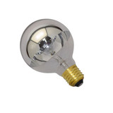 AMPS: 1.250 - BASE: E26 MEDIUM SCREW, 1-INCH DIAMETER  (E27) - BULBFINISH: CLEAR SILVER BOWL - BULBSHAPE: P25 - LIFE: 200 - LUMENS: 2100 - MOLIN: 4.75 - VOLTS: 120 - WATTS: 150