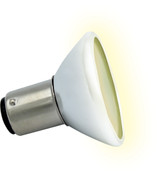 AMPS: 1.667 - BASE: BA15D  DOUBLE CONTACT BAYONET 15MM DIAMETER - BULBFINISH: FROSTED - BULBSHAPE: MR11 - COLORTEMP: 3000 - LIFE: 3000 - MOLIN: 1.63 - VOLTS: 12 - WATTS: 20