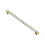 AMPS: 1.250 - BASE: S14S  14MM DIAMETER, SINGLE CONTACT - BULBFINISH: WHITE - BULBSHAPE: T10 - COLORTEMP: 2700 - LIFE: 1000 - LUMENS: 930 - MOLIN: 39.40 - VOLTS: 120 - WATTS: 150