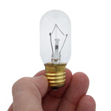 AMPS: 0.333 - BASE: E17   INTERMEDIATE SCREW   17MM DIAMETER - BULBFINISH: CLEAR - BULBSHAPE: T8 - MOLIN: 2.50 - VOLTS: 120 - WATTS: 40