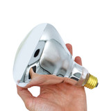 AMPS: 2.083 - BASE: E26 MEDIUM SCREW, 1-INCH DIAMETER  (E27) - BULBFINISH: INFRARED CLEAR - BULBSHAPE: R40 - LIFE: 5000 - MOLIN: 6.50 - VOLTS: 120 - WATTS: 250