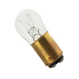 AMPS: 0.050 - BASE: BA15D  DOUBLE CONTACT BAYONET 15MM DIAMETER - BULBFINISH: CLEAR - BULBSHAPE: S6 - LIFE: 1500 - MOLIN: 1.82 - VOLTS: 120 - WATTS: 6