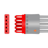 Replacement: 5 lead, IntelliVue, Grabber, 0.9m , AHA, Chest lead, Reusable