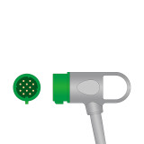Replacement: 4 lead, Snap, 2.5m+0.9m, With Resistance, AHA, Reusable