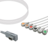 Replacement: 6 lead, Medtronic, Snap, 0.9m , AHA, Chest lead, Reusable