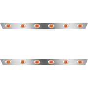 386 YEAR 2006 2.5 IN SS CAB PANEL WITH 12 P3 AMBERAMBER LEDS WITH CABMOUNT EXHAUST