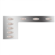 379 YEAR 1995 3 IN 1Piece CabCowl Panels WITH 16 P1 AmberClear LEDs Replacement