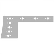 389 131 BBC YEAR 2012 6.5 IN 1PIECE CONTOURED CABCOWL PANELS WITH 16 P1 LIGHT HOLES PAINTABLE