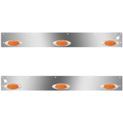 T800 SF YEAR 2019 SS DAY CAB PANELS WITH 6 P1 AMBERAMBER LEDS DUAL STEP LIGHTS