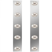 T800 SF YEAR 2001 15 IN SS FRONT AIR CLEANER PANELS W 10 P3 AMBERCLEAR LEDS