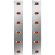 W900B YEAR 2000 430 S.S. Front Air Cleaner Light Panels WITH 12 Challenger AmberAmber LEDs