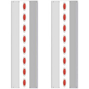 W900L AEROCAB YEAR 1996 SS Rear Sleeper Fairing Panels WITH 16 P1 RedRed LEDs