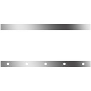 36 Inch Stainless Downglow Sleeper Panels WITH 10 THREE FOURTH Inch Light Holes For Peterbilt