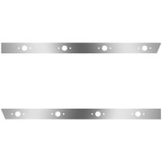 4 Inch Stainless Steel Cab Panels WITH 8 P1 Light Holes For Peterbilt 388 389