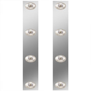 W900L AEROCAB YEAR 2013 SS REAR AIR CLEANER PANELS 13 OR 15 IN AC WITH P3 RED LEDS