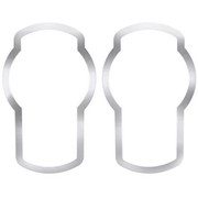 Stainless Steel Hood Logo Trim For Kenworth T370 T660 - Pair