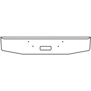 12 in Chrome SFA Bumper WTow Holes For Mack Granite CV513 CV533 CB713 WO Curved Factory Bumper