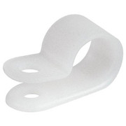 Natural Nylon Cable Clamps .5 in I.D. W.203125 in Mounting Hole - 15 PCS