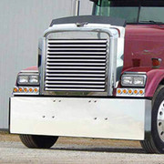 16 in Stainless Steel Mitered End Bumper Standard Mount For Freightliner Classic Cabover Pre-2003