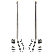 304 Stainless Steel 25 in Bumper Guides Offset Bend Style For Dodge Ram 1500 2500 3500 Replacement