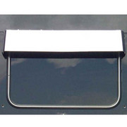 29.625 in Stainless Steel Rear Window Visor For Kenworth Replacement