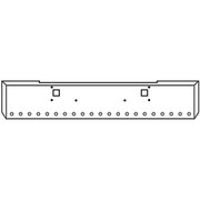 22 in Stainless Steel American Road Runner Mitered End Bumper WTow 21 - .75 in Light Holes Replacement