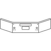 20in Chrome Steel Boxed End Bumper WMounting Standard Step TowHitch AND Vent Hole Stainless Steel