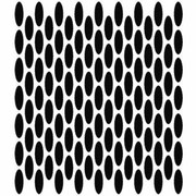 430 Stainless Steel Punched Grille Insert WVertical Oval Cutouts For Peterbilt 579