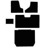 Black Front Middle Sleeper AND Floater Floor Mats For Freightliner Cascadia Replacement