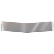 13 in Stainless Steel Intimidator Rival Straight Drop Visor For Kenworth W900B W900L Flat Glass
