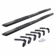 Black Aluminum Side Bar AND Brackets Complete Kit W5in Step Pads W4 Doors AND Crew Cab IN-0108670 Replacement
