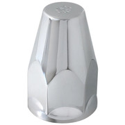 33 MM X 3.25 Inch Chrome Push On Lug Nut Cover With Flange