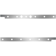 Stainless Steel Cab Panels W 12 .75 IN Light Holes Dual Block Heater Plug Peterbilt 567 SFA 115 BBC