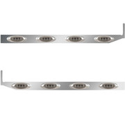 2.5 X 44 Inch Sleeper Panel WITH 4 P1 AmberSmoked LED Lights For Peterbilt 567 579 Pair