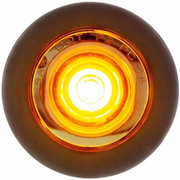 1 LED Mini Clearance Light WITH Grommet Amber LED Clear Lens
