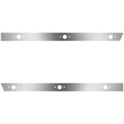 4 Inch Stainless Steel Extended Cab Panels With 6 P1 Light Holes For Peterbilt 388 389 123 BBC