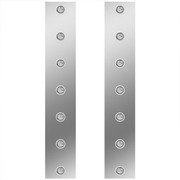 15 Inch Stainless Steel Backlit Rear Air Cleaner Panels With 14.75 Inch RedClear LEDs