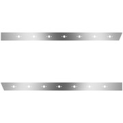 3 Inch Stainless Steel Extended Cab Panels With 14 P3 Light Holes For Peterbilt 388 389 123 BBC