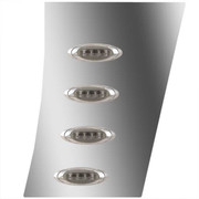 4 Inch Stainless Steel WideNarrow Cowl Panels With 8 P1 AmberSmoked LEDs