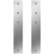 19.5 Inch S.S. Rear Air Cleaner Light Panels With 12.75 Inch Button RedClear LEDs For Peterbilt