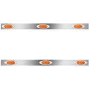 Cab Panels 3 Inches Wide With P1 Amber LEDs - Pair For International 9900 International